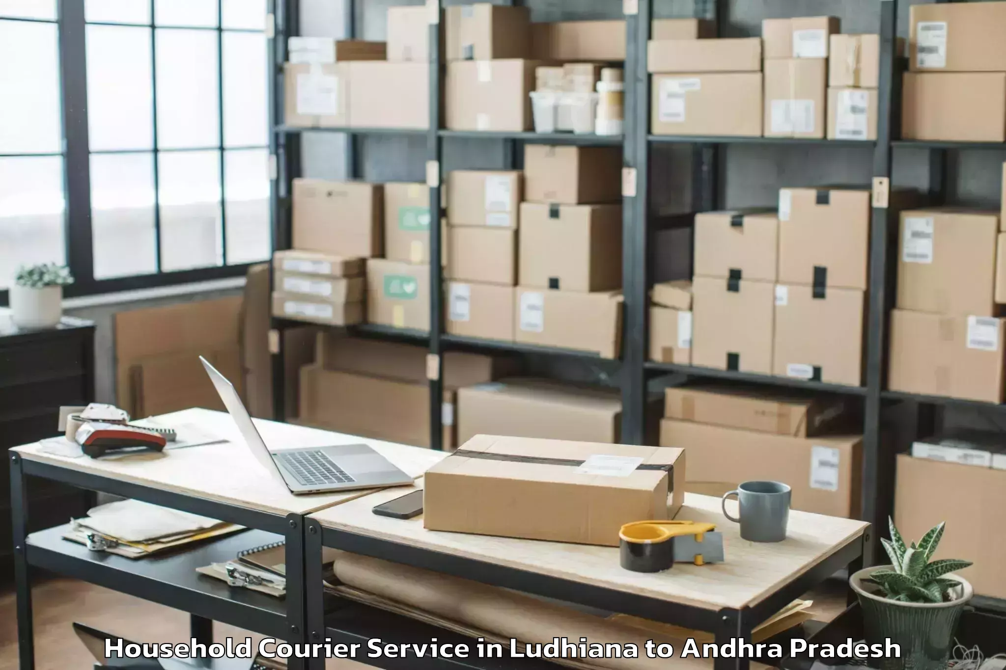 Get Ludhiana to Undrajavaram Household Courier